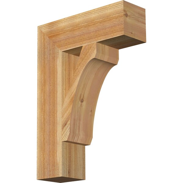 Ekena Millwork Legacy Block Rough Sawn Bracket, Western Red Cedar, 6"W x 20"D x 28"H BKT06X20X28LEC05RWR - main